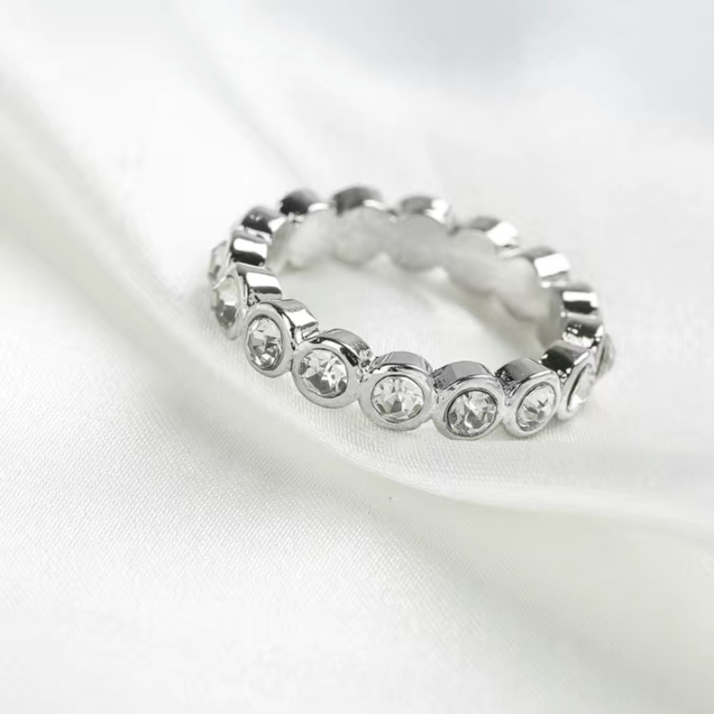 18k Gold Plated & Moissanite Ring Size 6 - Picture 4 of 4